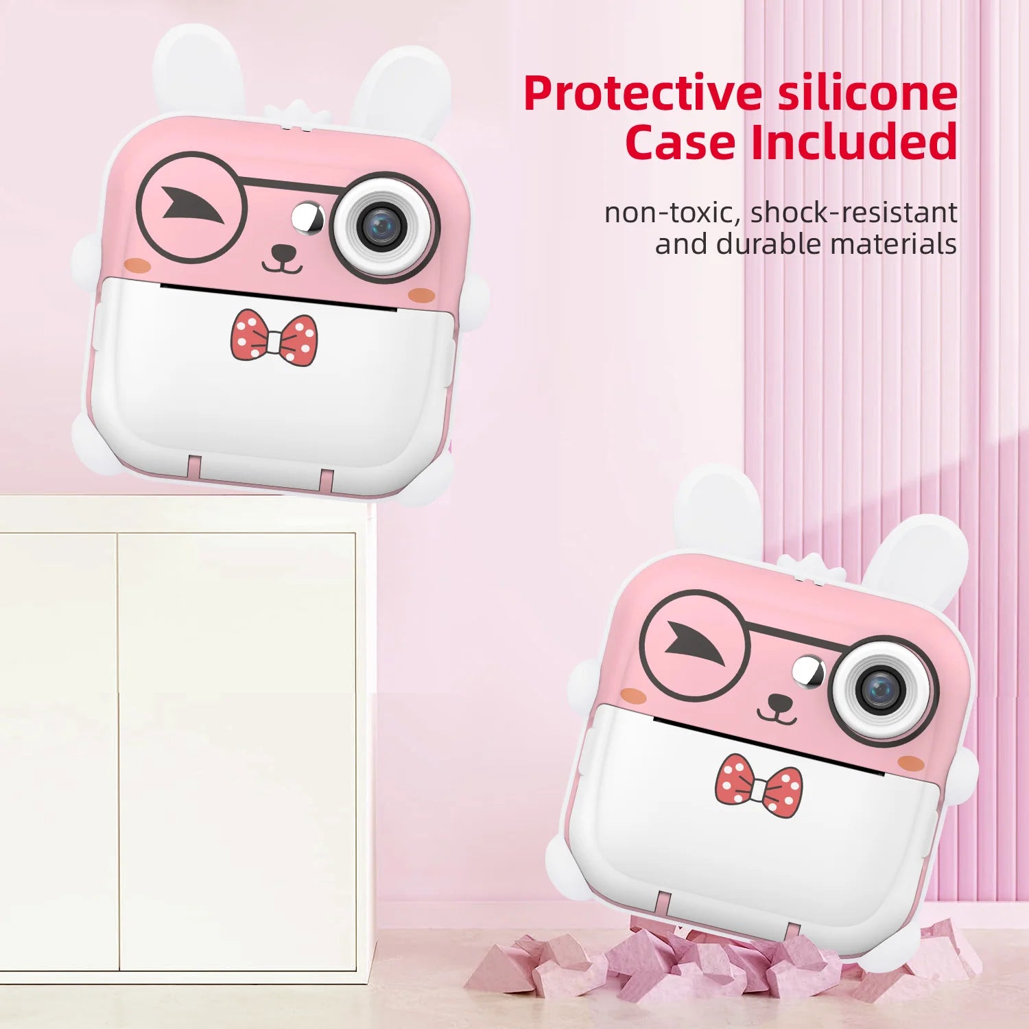 Kinder 1080P HD Digitalkamera Mini Thermodrucker