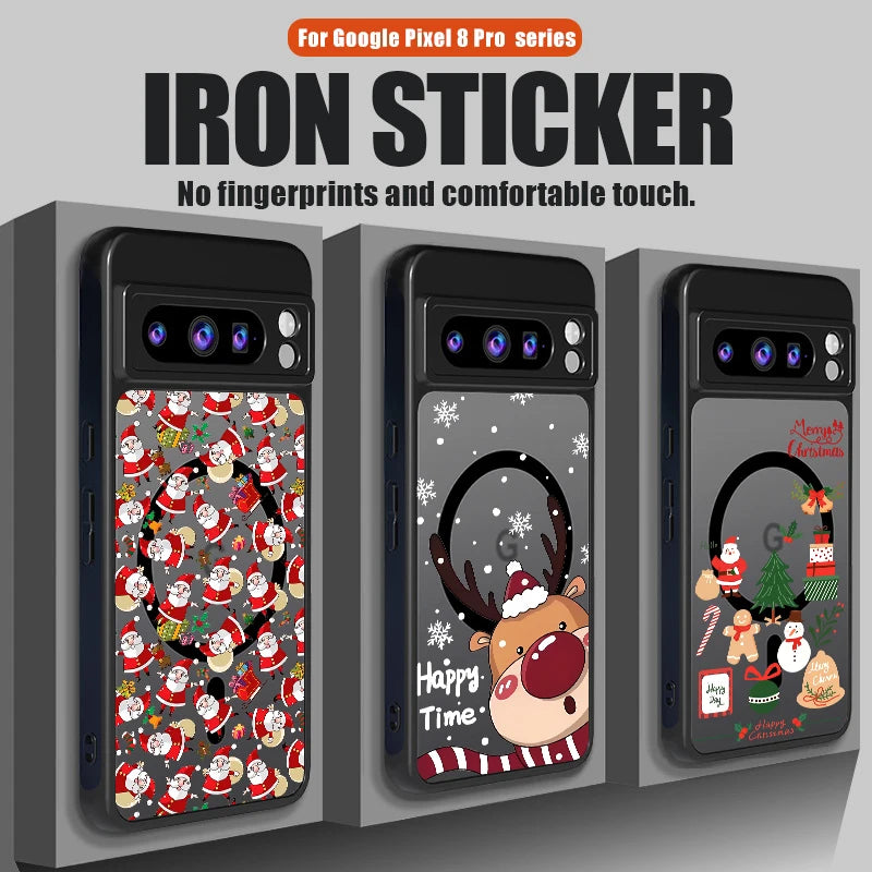 Weihnachtliche Rentier-Handyhülle mit Magnet für Google Pixel 10, 9 und 8