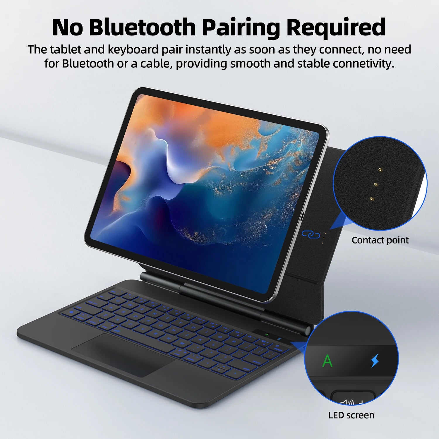 iPad Air/Pro Smart Pogo Pin Tastatur