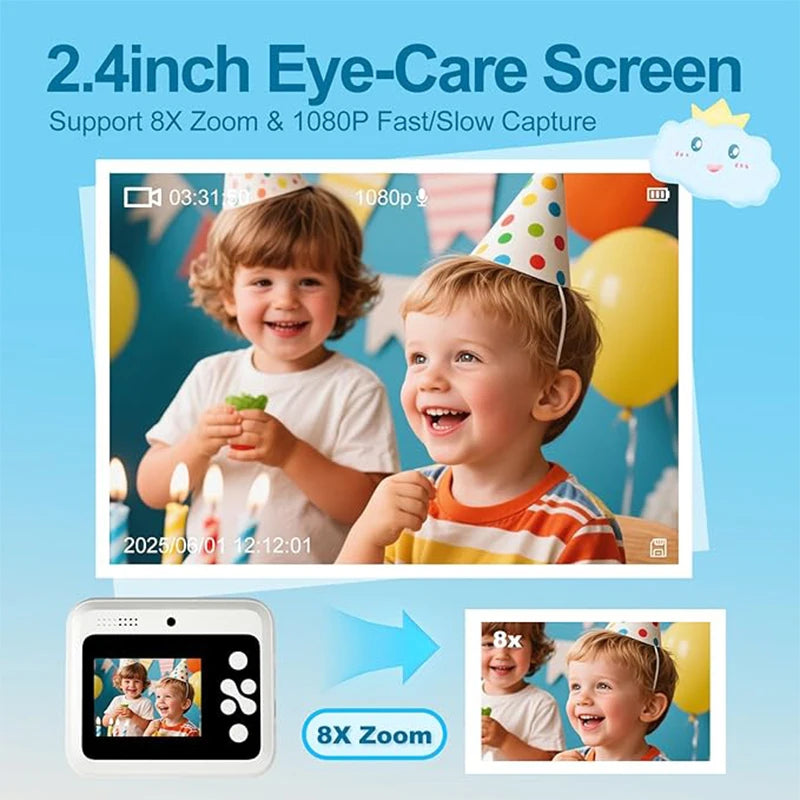 Mini Kinderkamera Sofortdruck Tragbare HD Digitalkamera