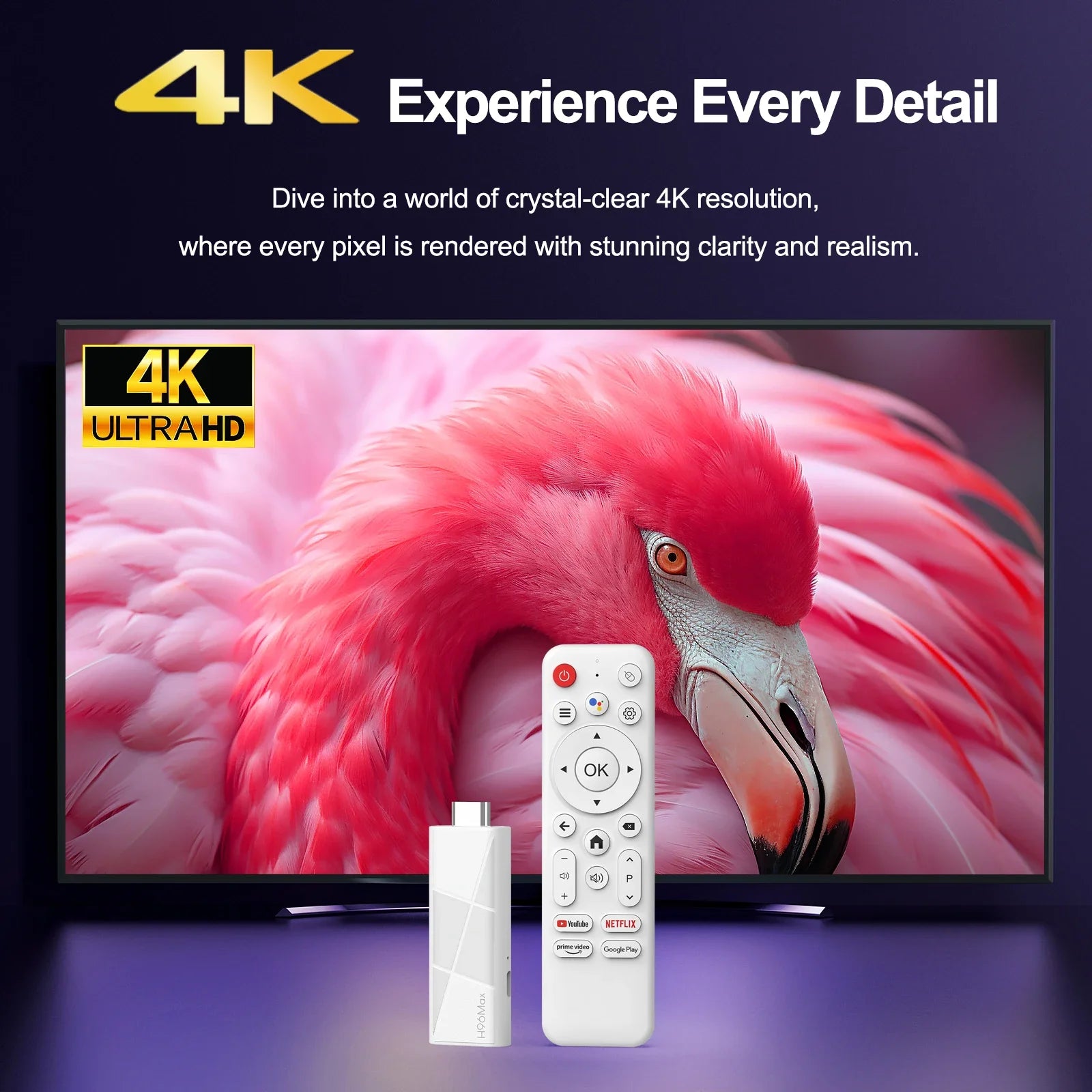 4K Android TV Stick with WiFi 6 and fast performance