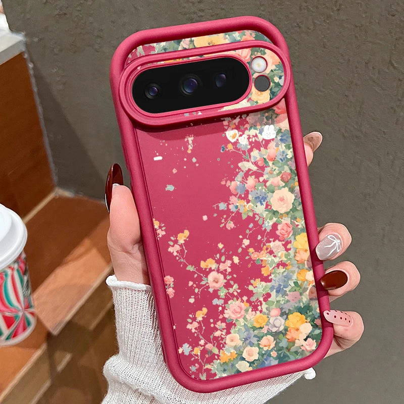 Romantische Blumen TPU Hülle Pixel