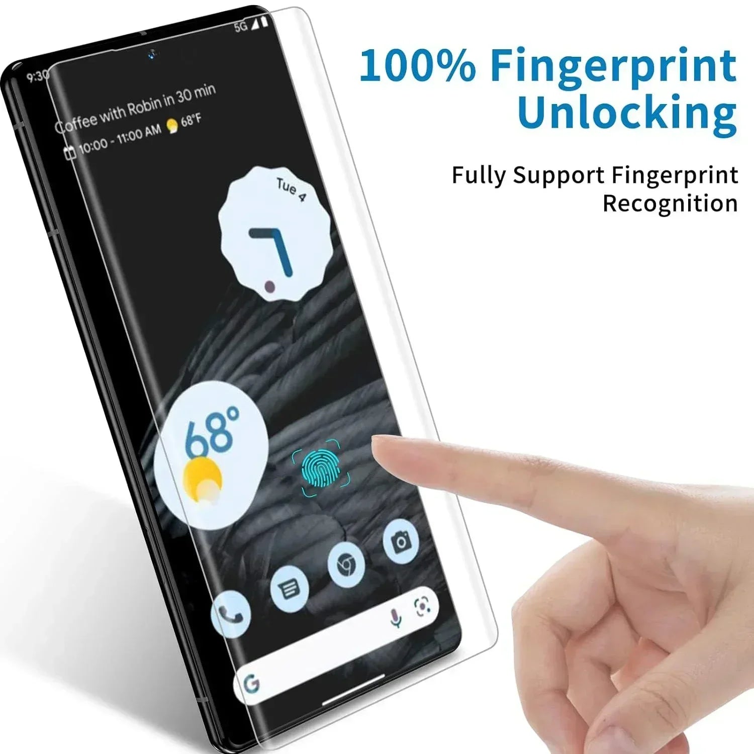 3D-UV-Glasfolie für Google Pixel 6-8 Pro