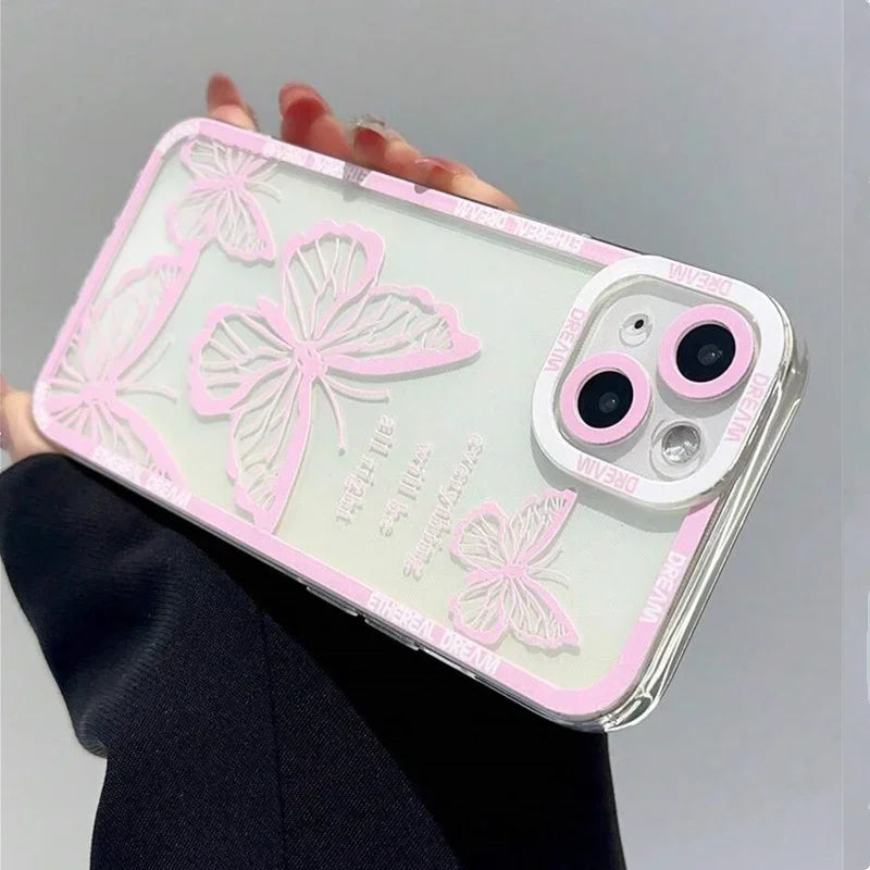 Rosa Schmetterling Hülle für iPhone