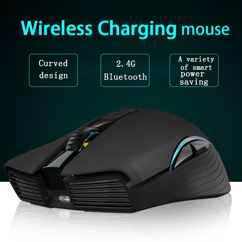 Wiederaufladbare Dual-Mode Maus Bluetooth & 2,4 GHz