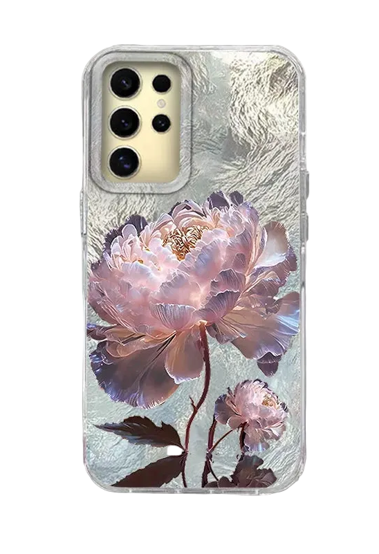 White Lotus Floral Case for Samsung Galaxy S25
