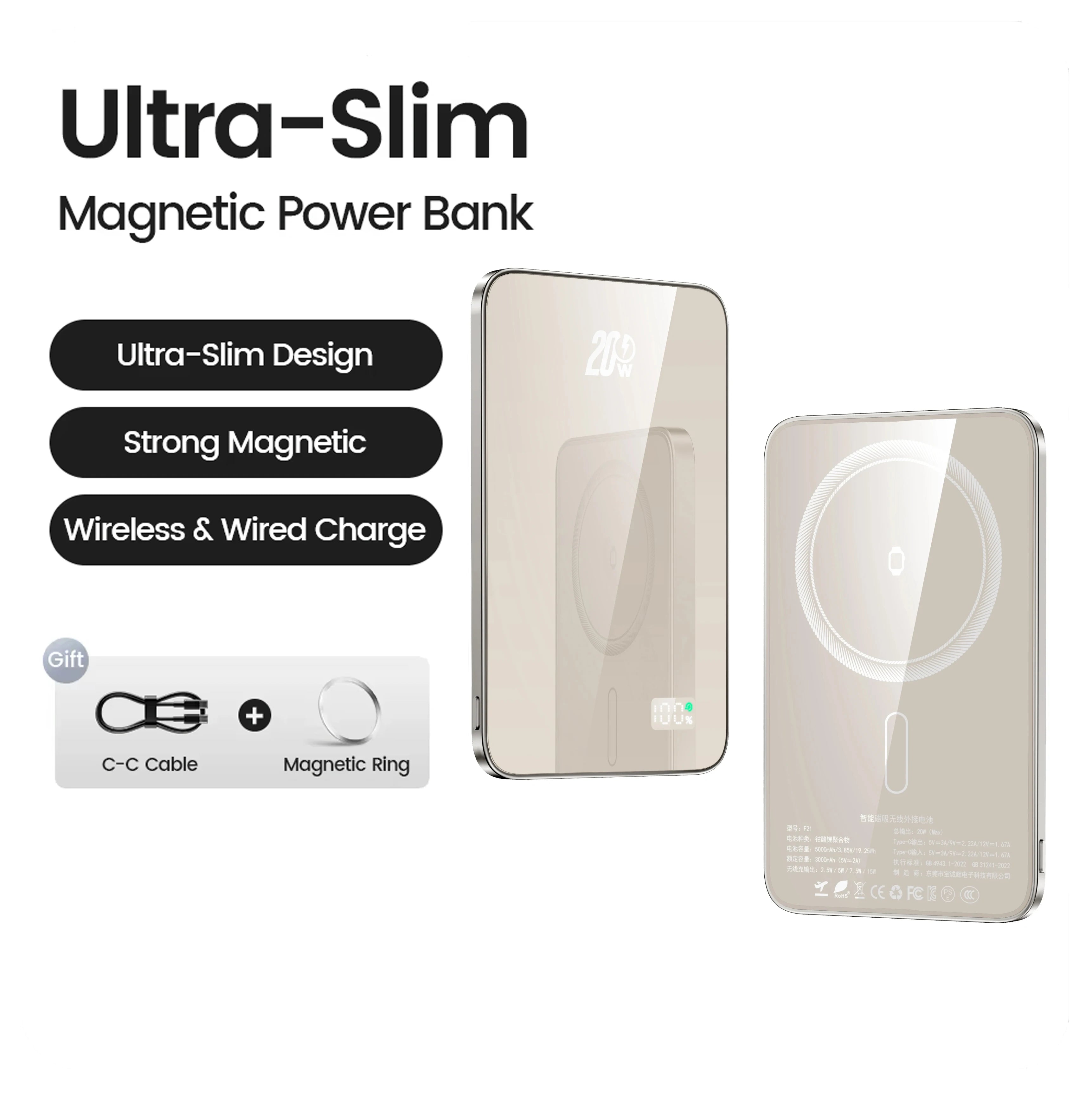 10000 mAh MagSafe Powerbank 20W Slim