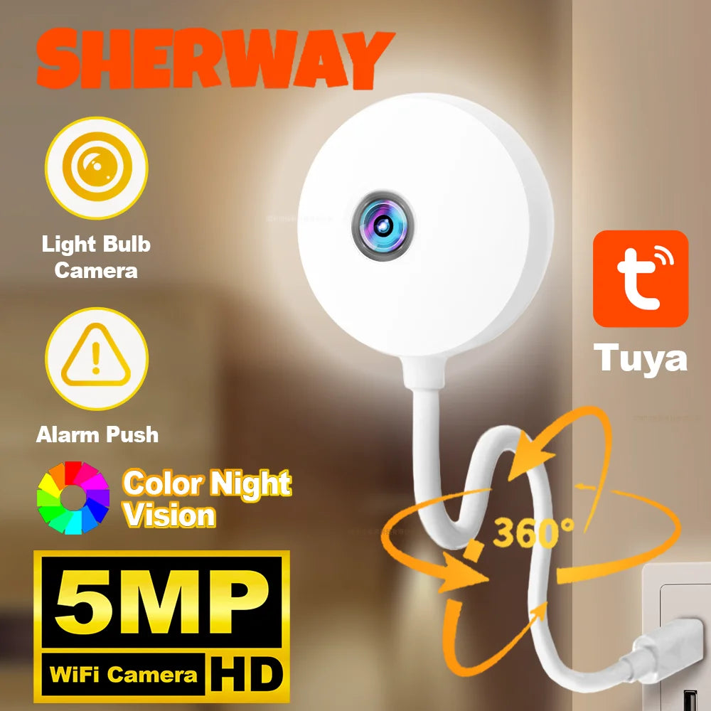 5MP Mini WiFi Babymonitor Kamera mit AI Tracking