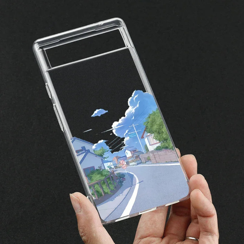 Anime Landschaft Hülle für Pixel 6–8 Pro