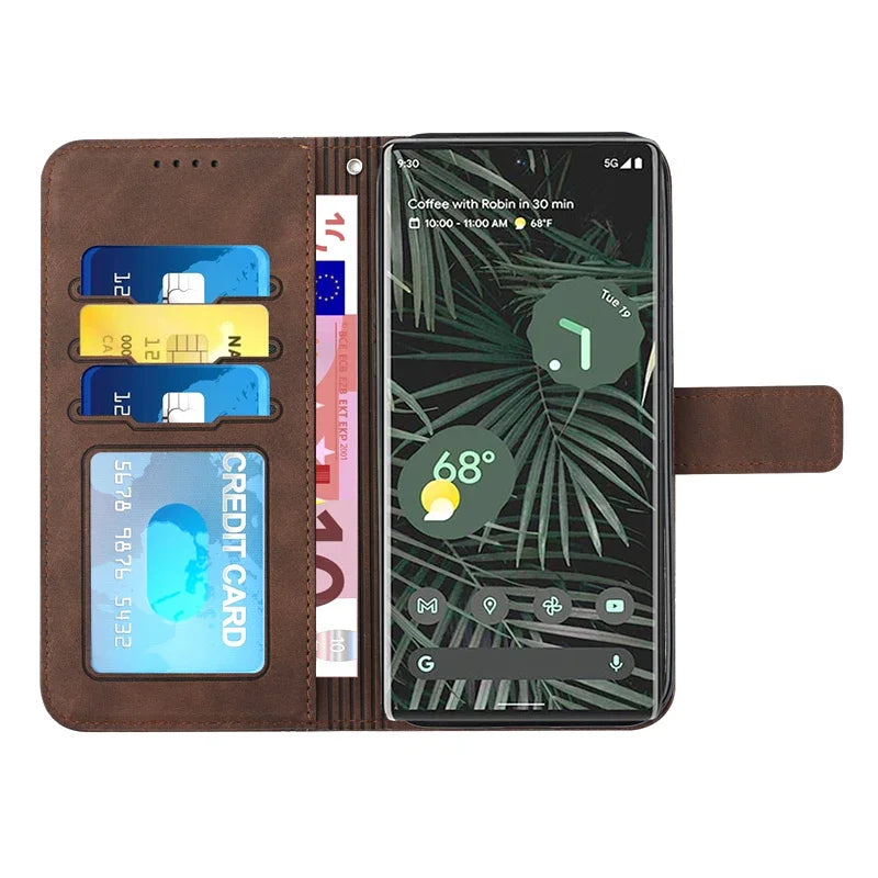 Flip-Lederhülle mit Kartenfach für Pixel