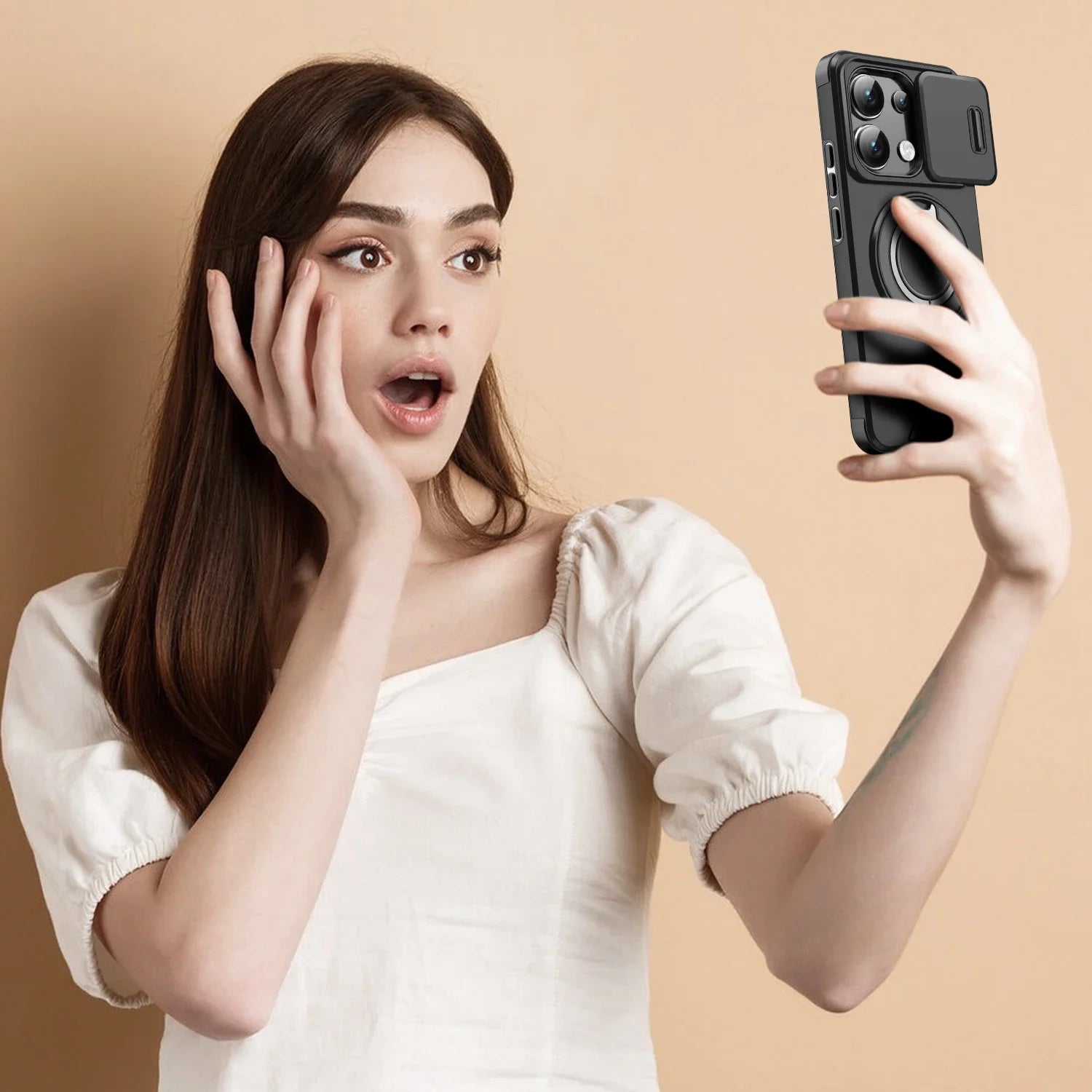 Stoßfeste magnetische Redmi Note 14 Hülle
