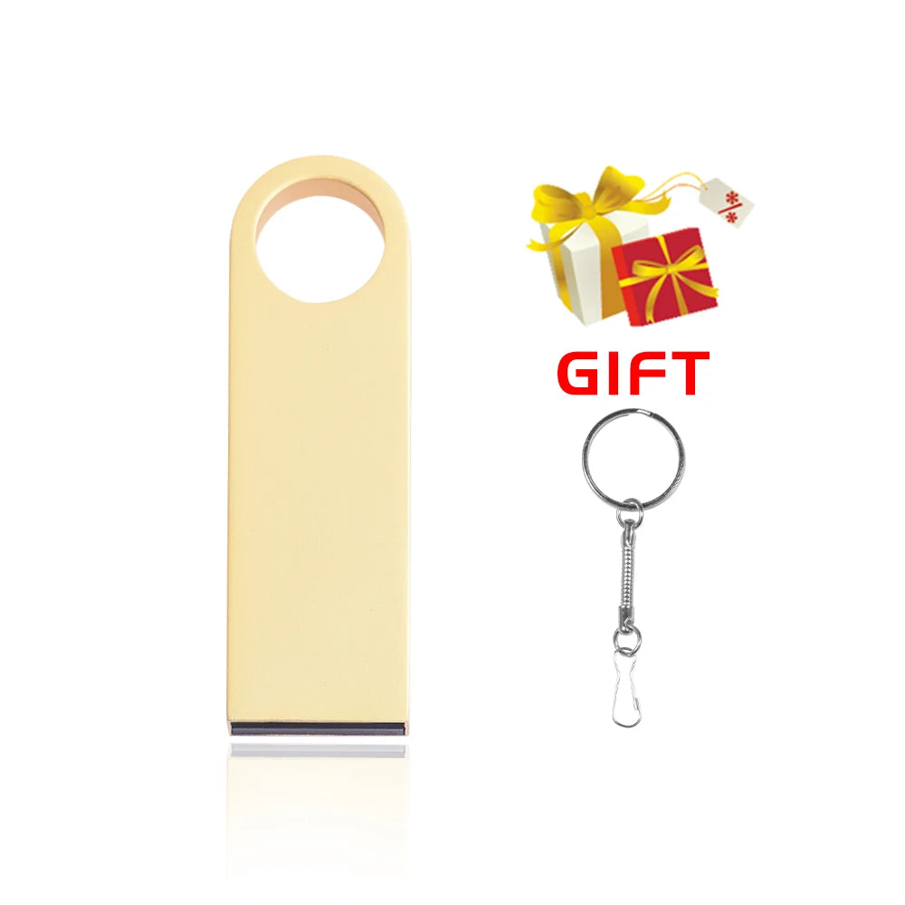 Bunter USB-Metall-Stick 4GB–128GB mit Schlüsselanhänger