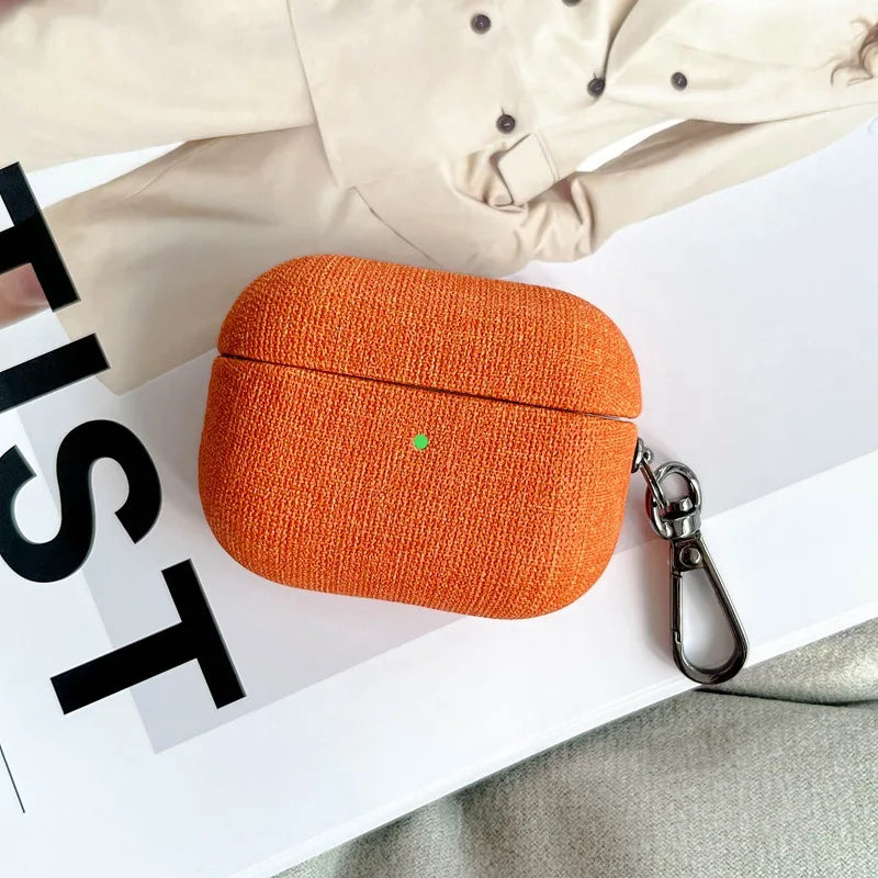 Hülle für AirPods Pro 3–4 Stoffmuster Luxusschutzhülle