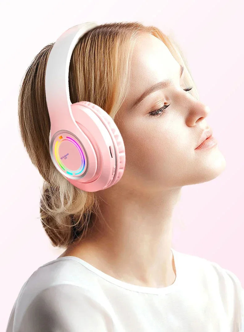 RGB Bluetooth Kabellose Kopfhörer Kinder