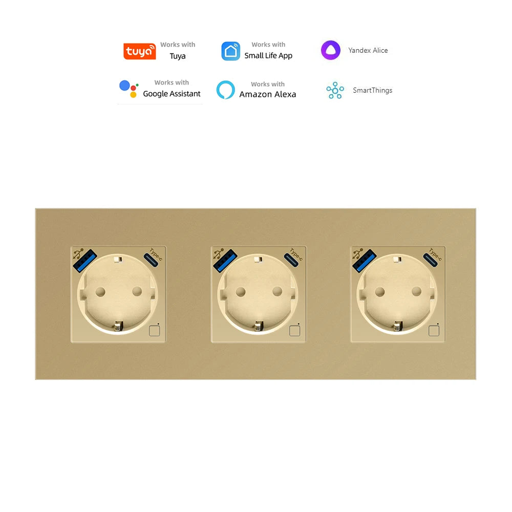 Smart WLAN Steckdose EU USB Typ-C Timer Alexa
