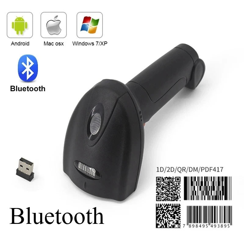 Kabelloser 2D Barcode Scanner mit Bluetooth und USB