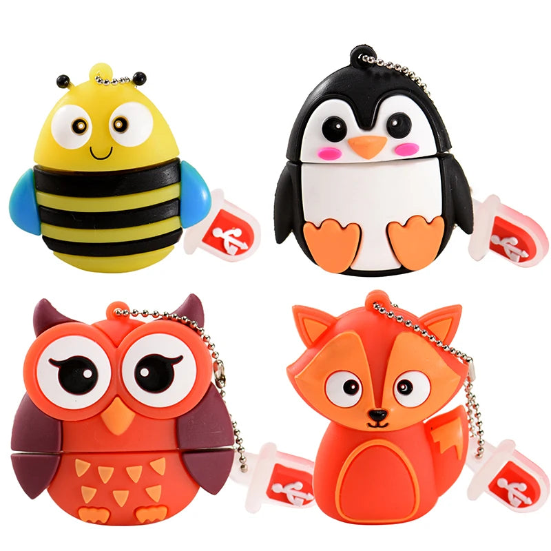Niedliches Cartoon USB-Stick 64GB Tier-Motiv