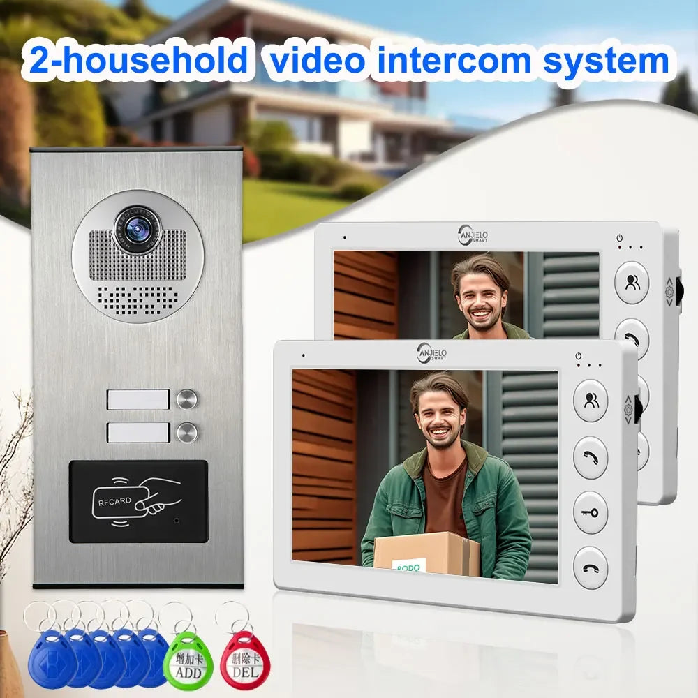 Video-Türsprechanlage mit RFID für 2 Wohneinheiten