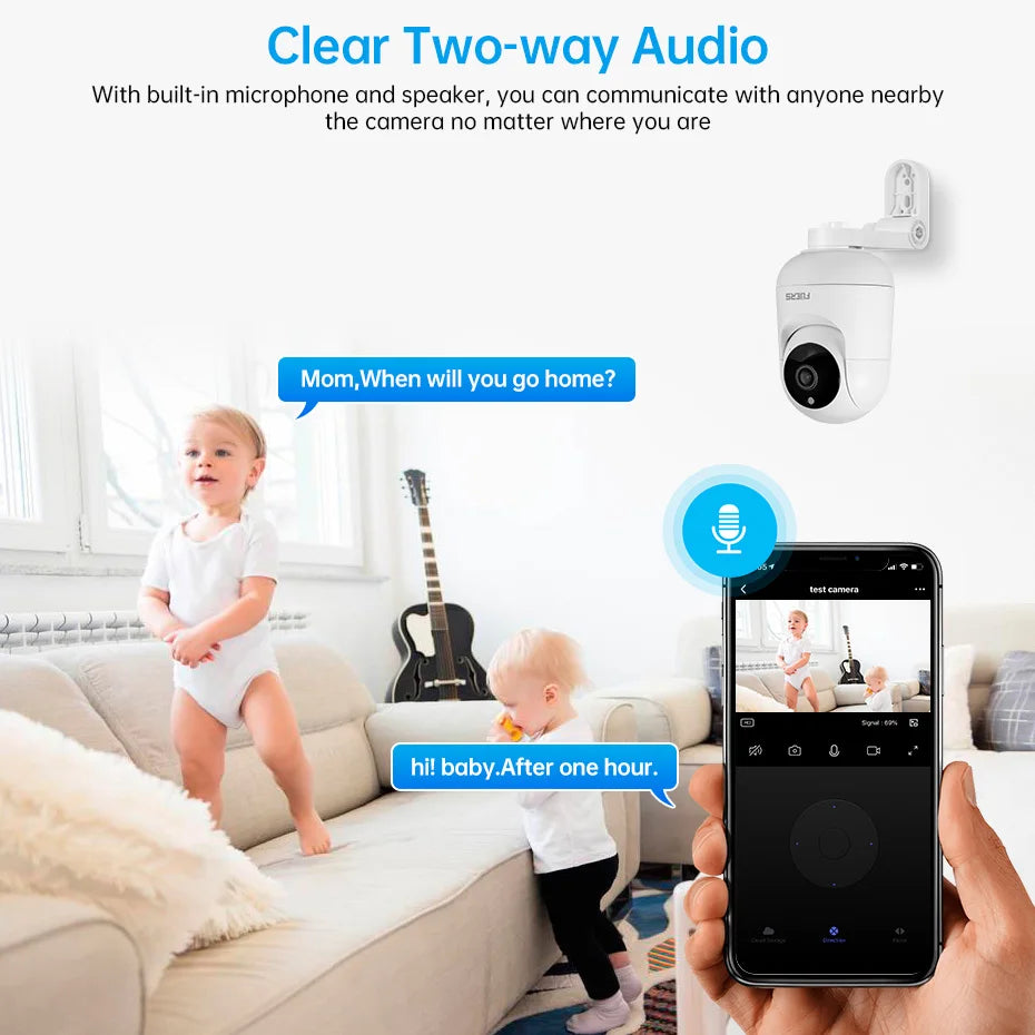 4K WLAN Haustierkamera mit App & Nachtsichtfunktion
