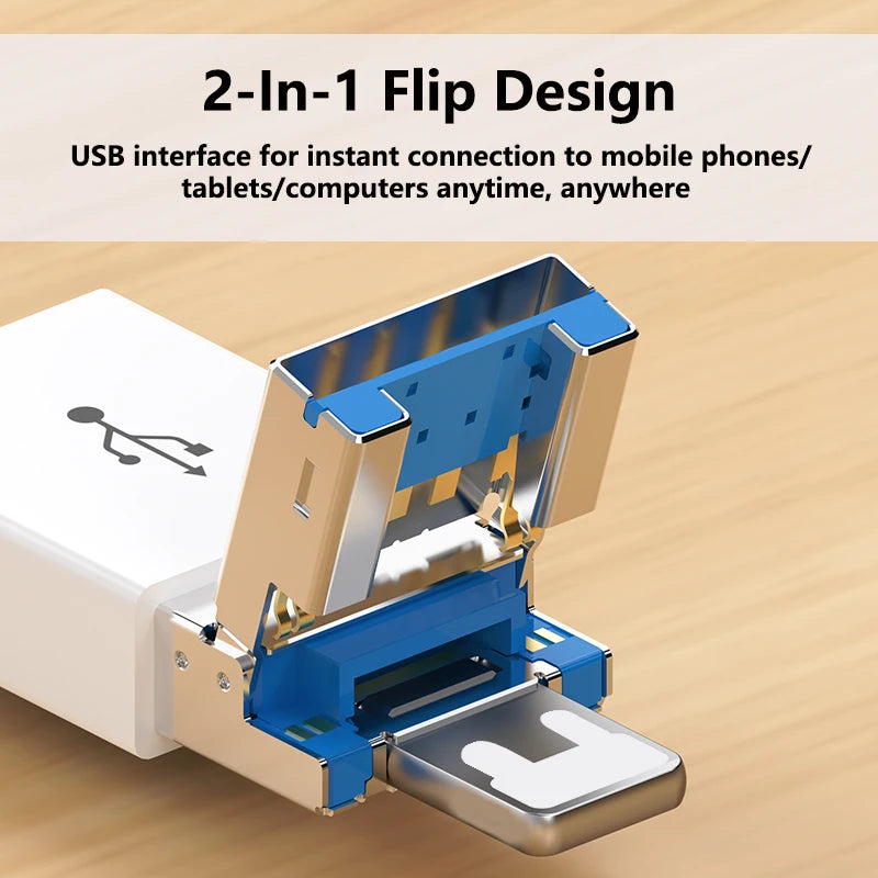 2in1 Flip USB Lightning SD TF Adapter iPhone iPad