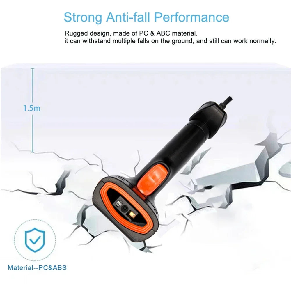 Kabelgebundener 1D-2D Scanner mit Halterung Bluetooth
