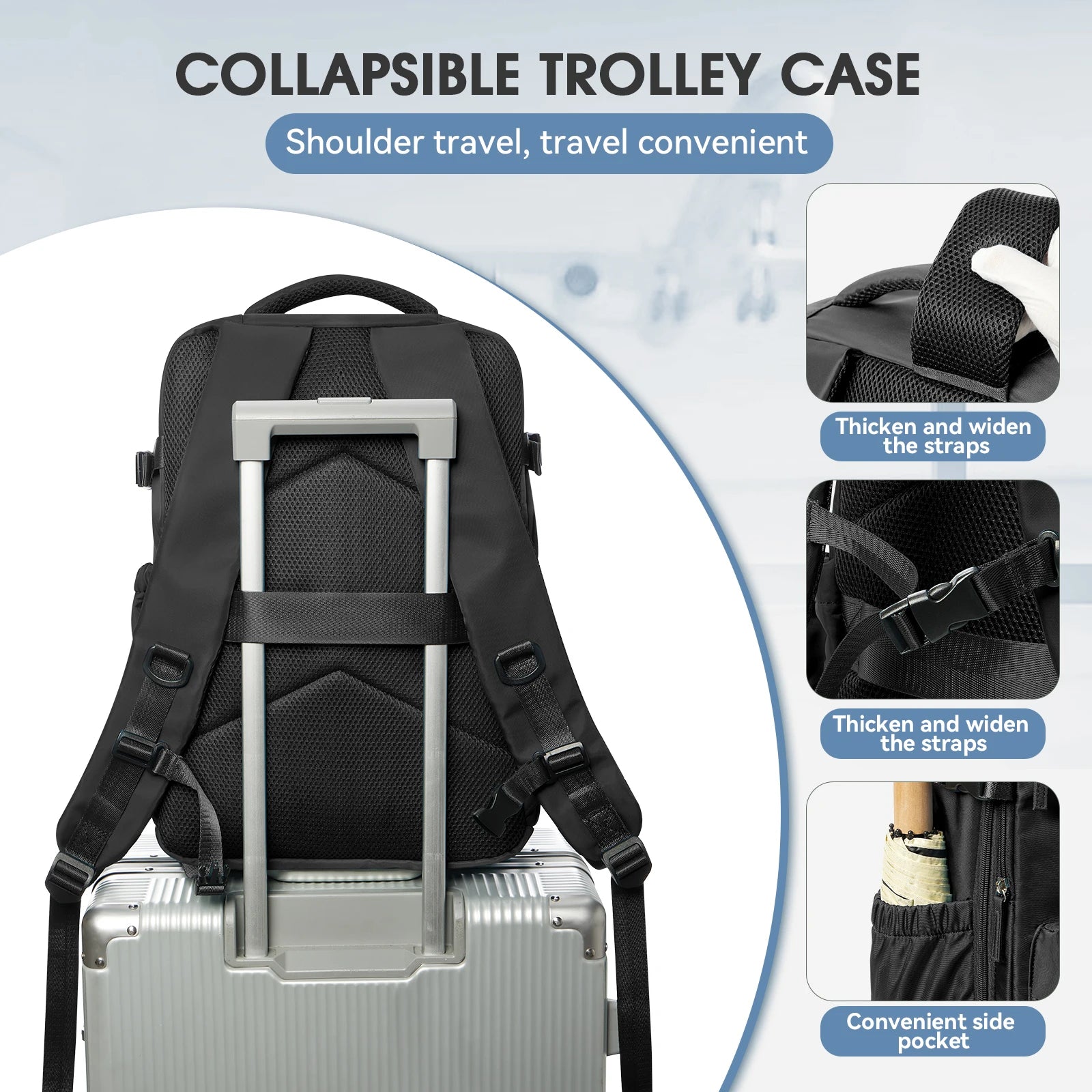 Erweiterbarer Reise-Laptop-Rucksack