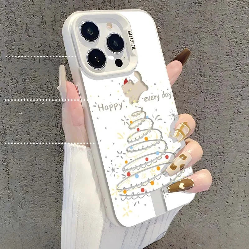 Handyhülle für Samsung S25 Weihnachtsbaum Schneeflocke