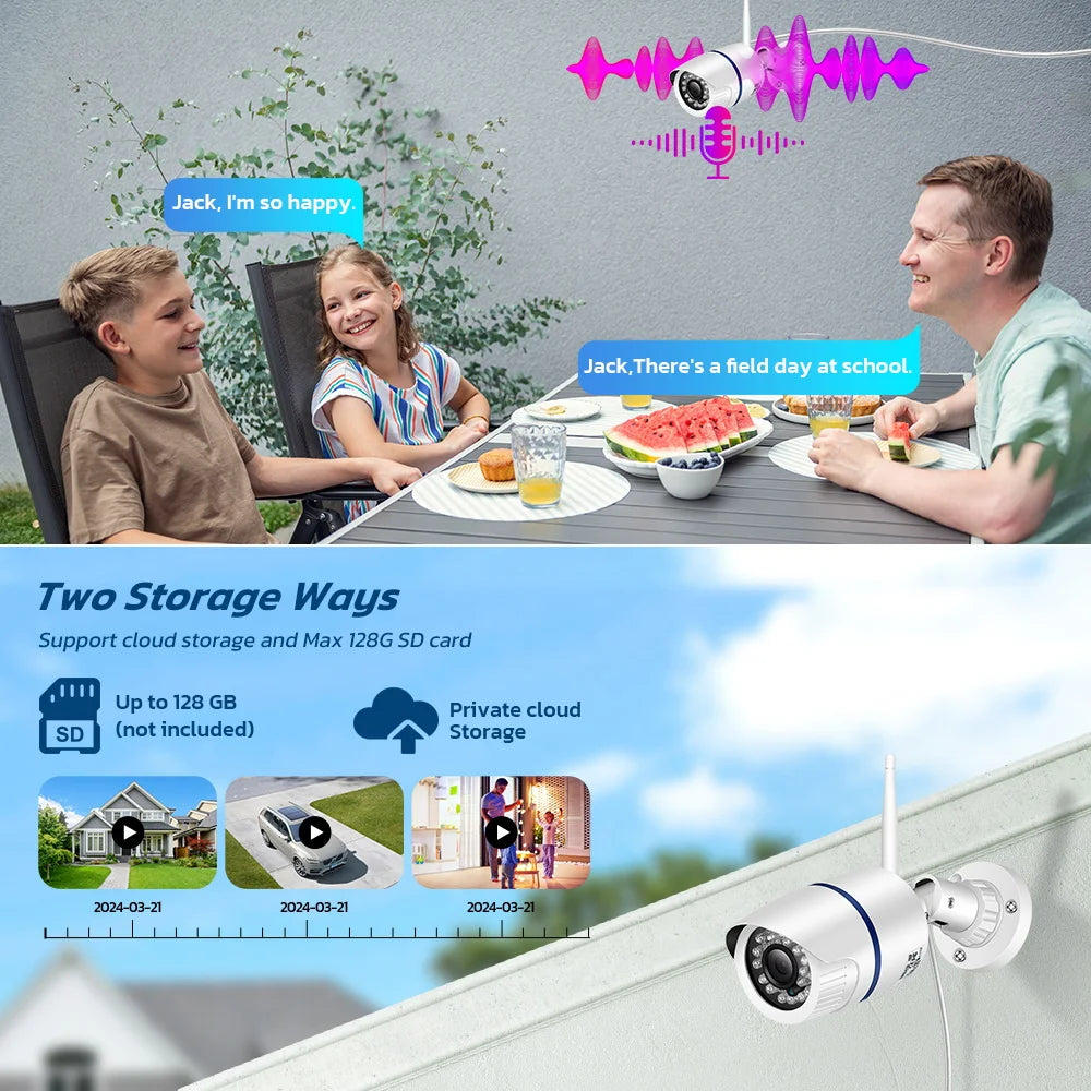 5MP Outdoor WLAN Kamera mit Bewegungserkennung