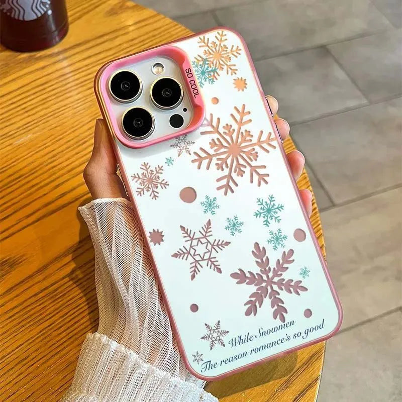 Handyhülle für Samsung S25 Weihnachtsbaum Schneeflocke