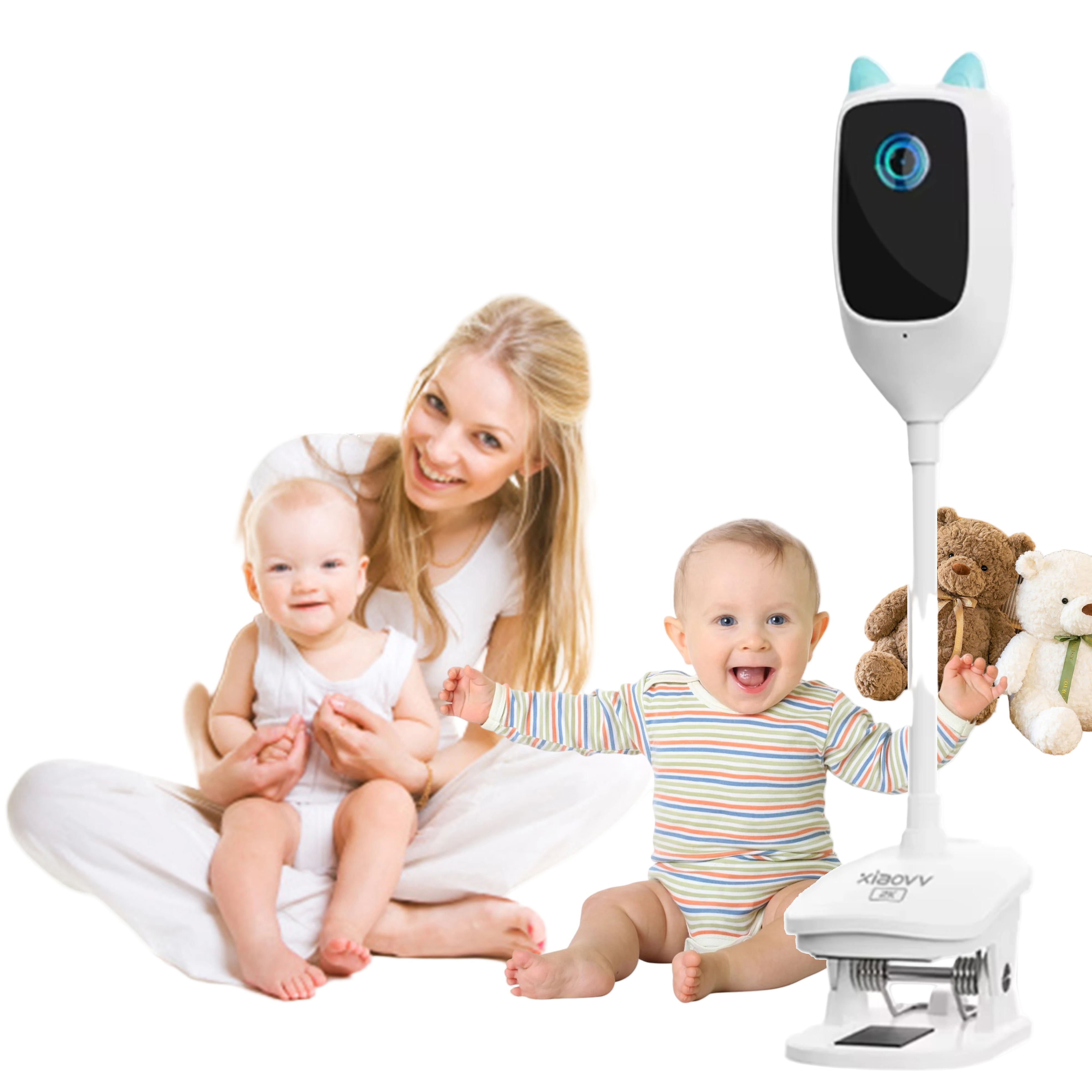 4MP 2K Baby Monitor mit Full-Color Nachtsicht
