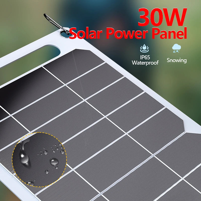 30W Solar-Powerbank wasserdicht für Reisen