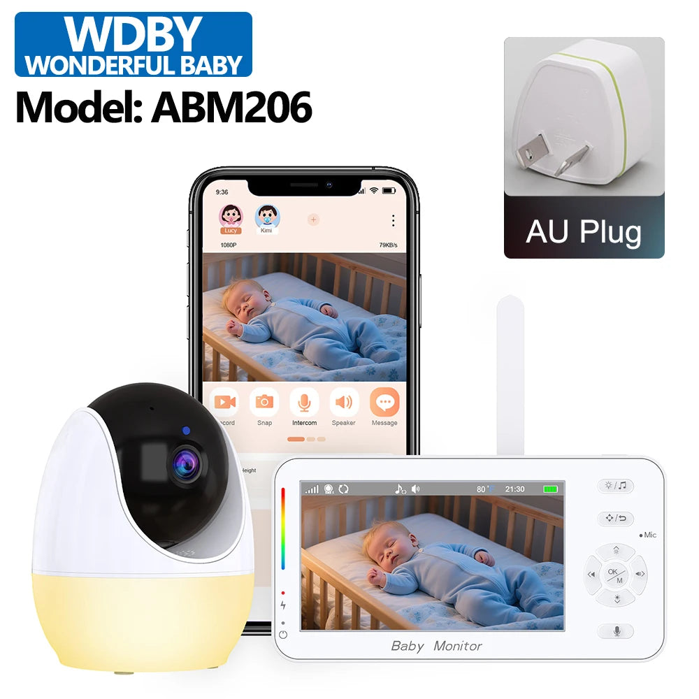 4,3-Zoll Baby Monitor mit Zoomkamera & Nachtlicht