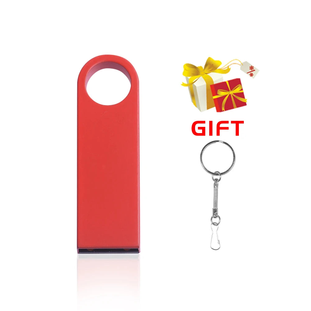 Bunter USB-Metall-Stick 4GB–128GB mit Schlüsselanhänger