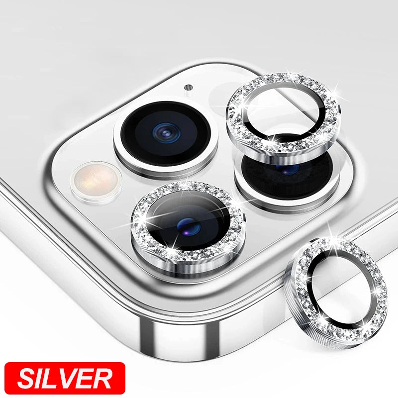 Diamant Metall Kamera Schutz iPhone