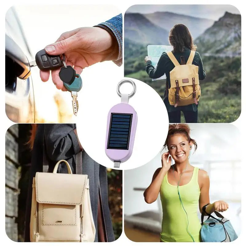 Mini Solar Keychain Powerbank mit Schnellladung