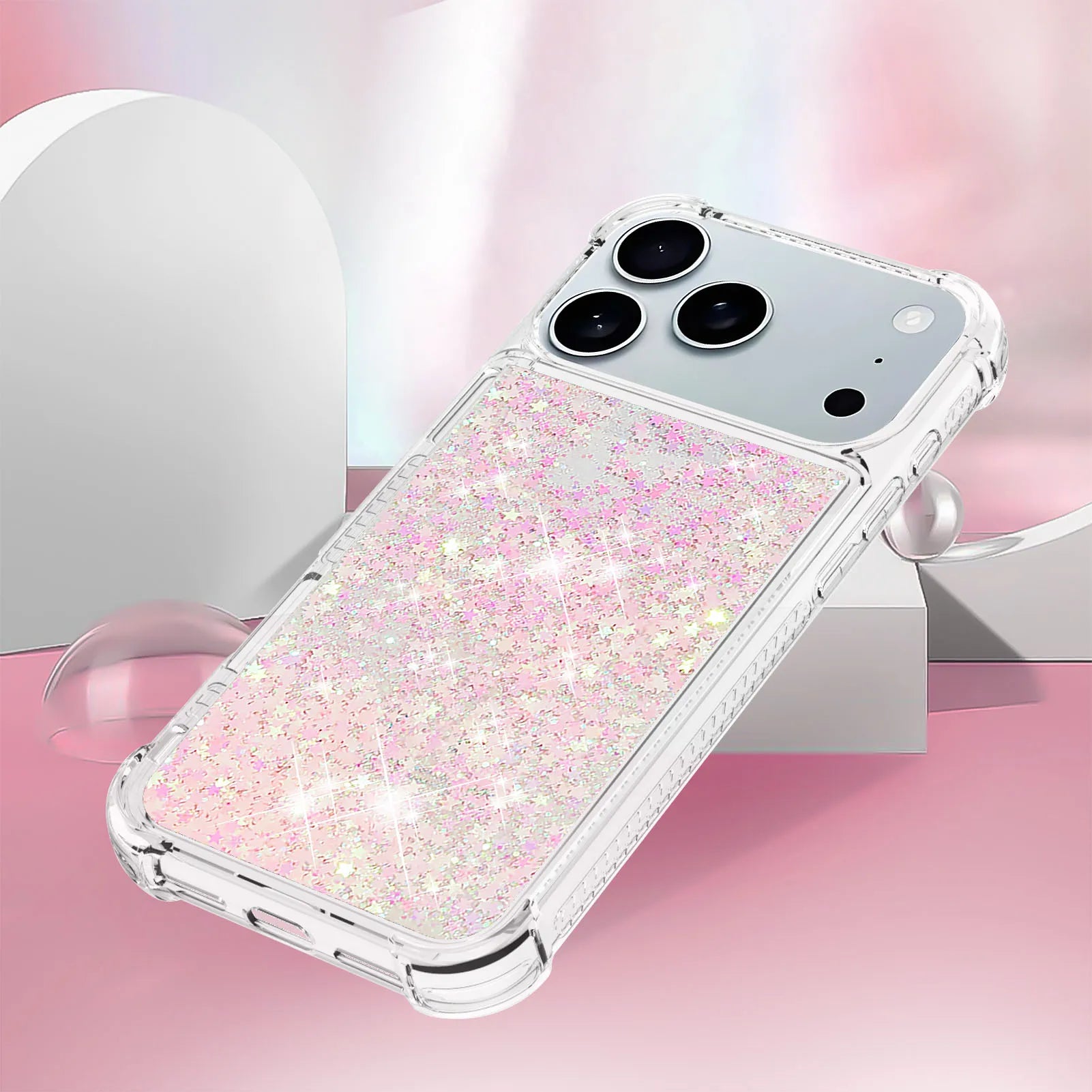 Klare Bling Glitter Treibsand Hülle für iPhone 17 Pro