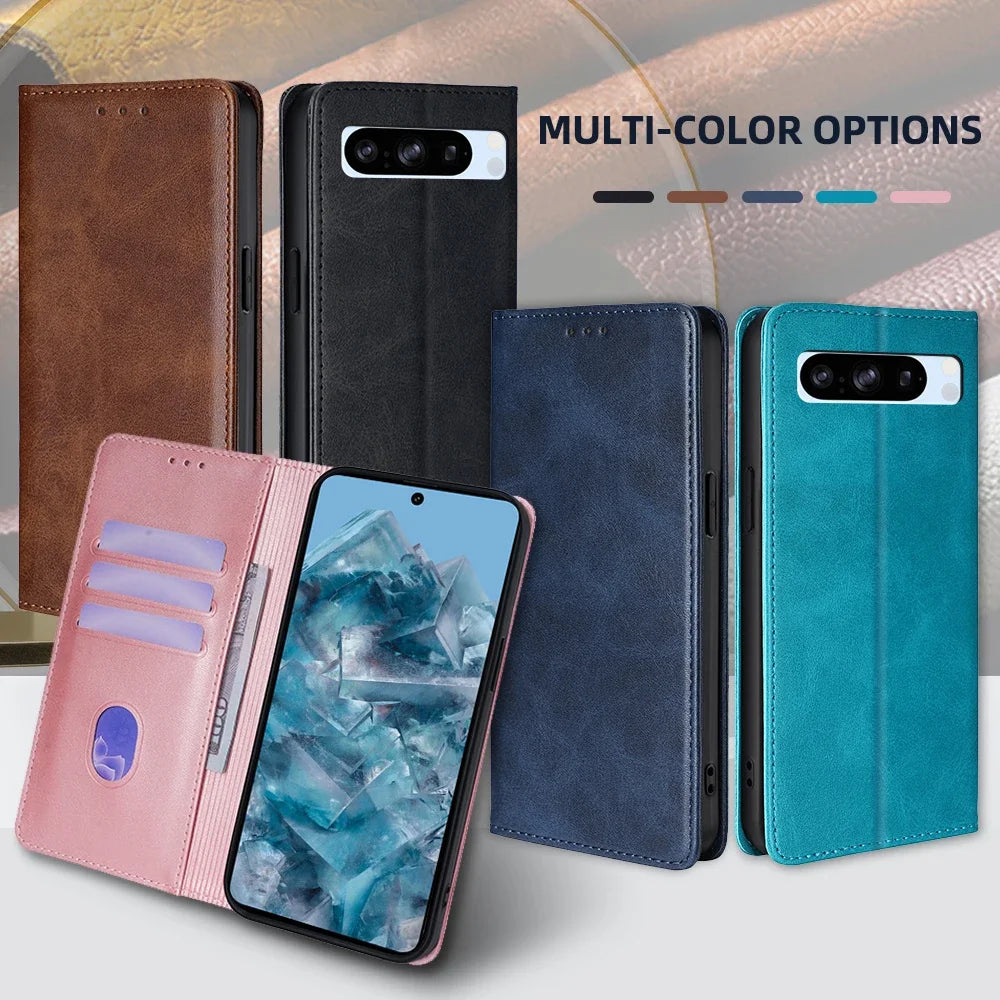 Luxus Leder Flip-Hülle für Pixel-Serie