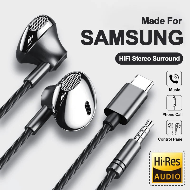 USB-C HiFi Bass Ohrhörer mit Mikrofon