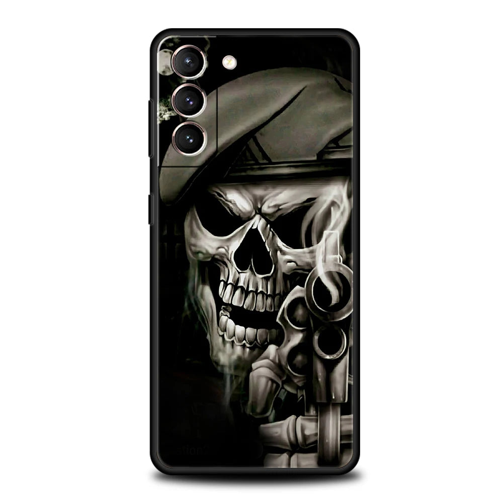 Schädel Handyhülle Schwarz Für Samsung Galaxy