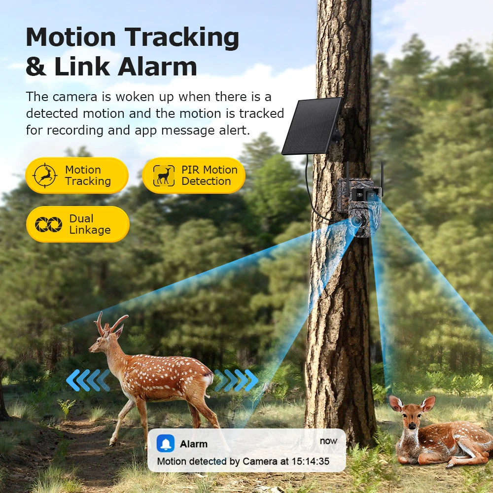 6K 4G Solar Security Camera with 20X Zoom &amp; Tracking