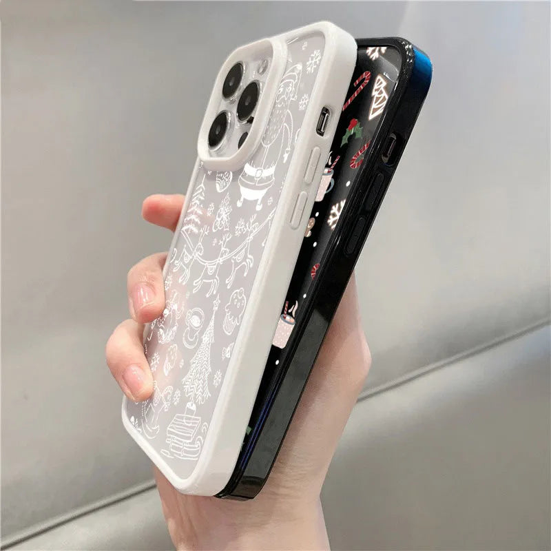 Schneeflocken Weihnachtsbaum Case für Samsung S25