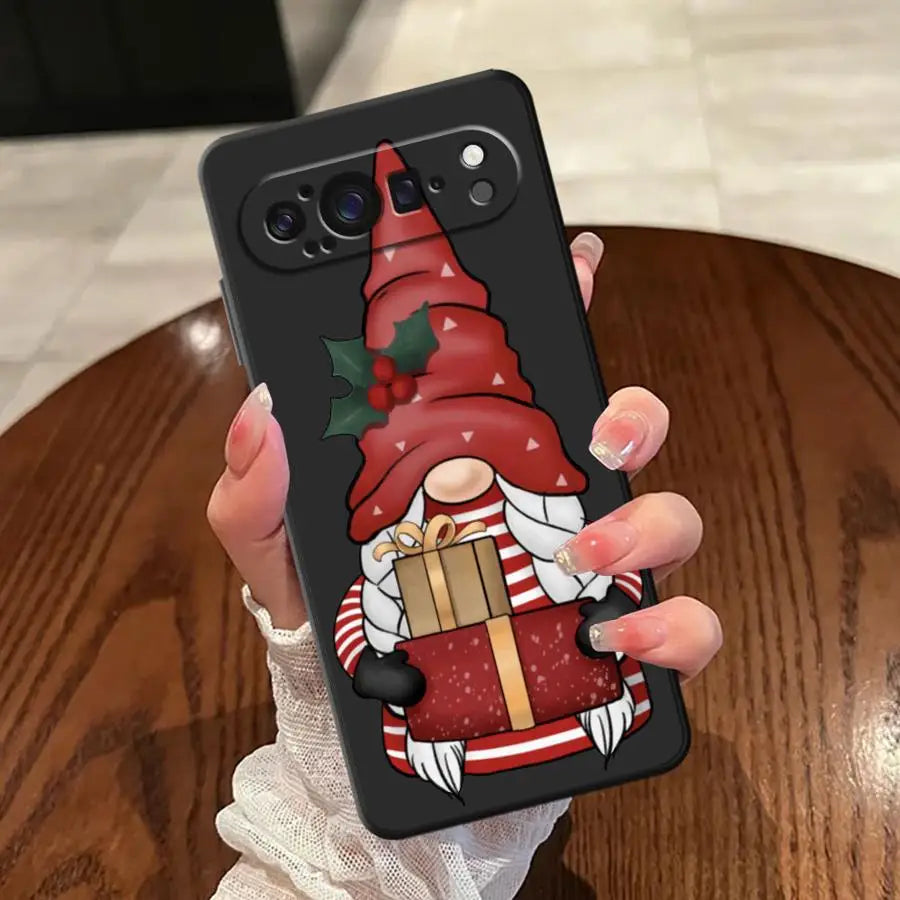 Weiche Weihnachtsmann Handyhülle TPU für Google Pixel 8 9 10 stoßfest kratzfest flexibel