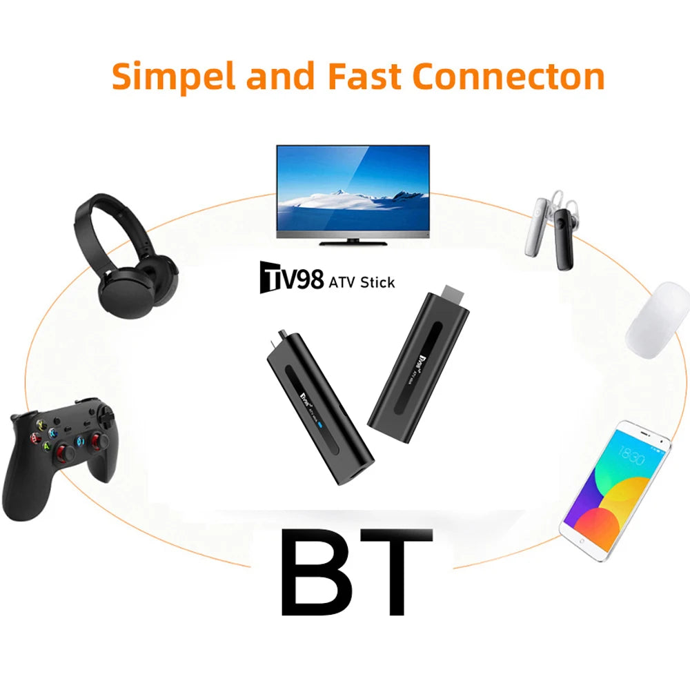 TV98 ATV Smart TV Stick 4K 8K Android 14