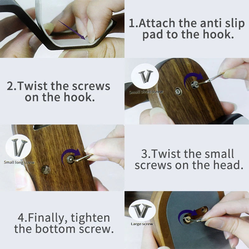 Kopfhörer- und Controller-Halter aus Walnussholz