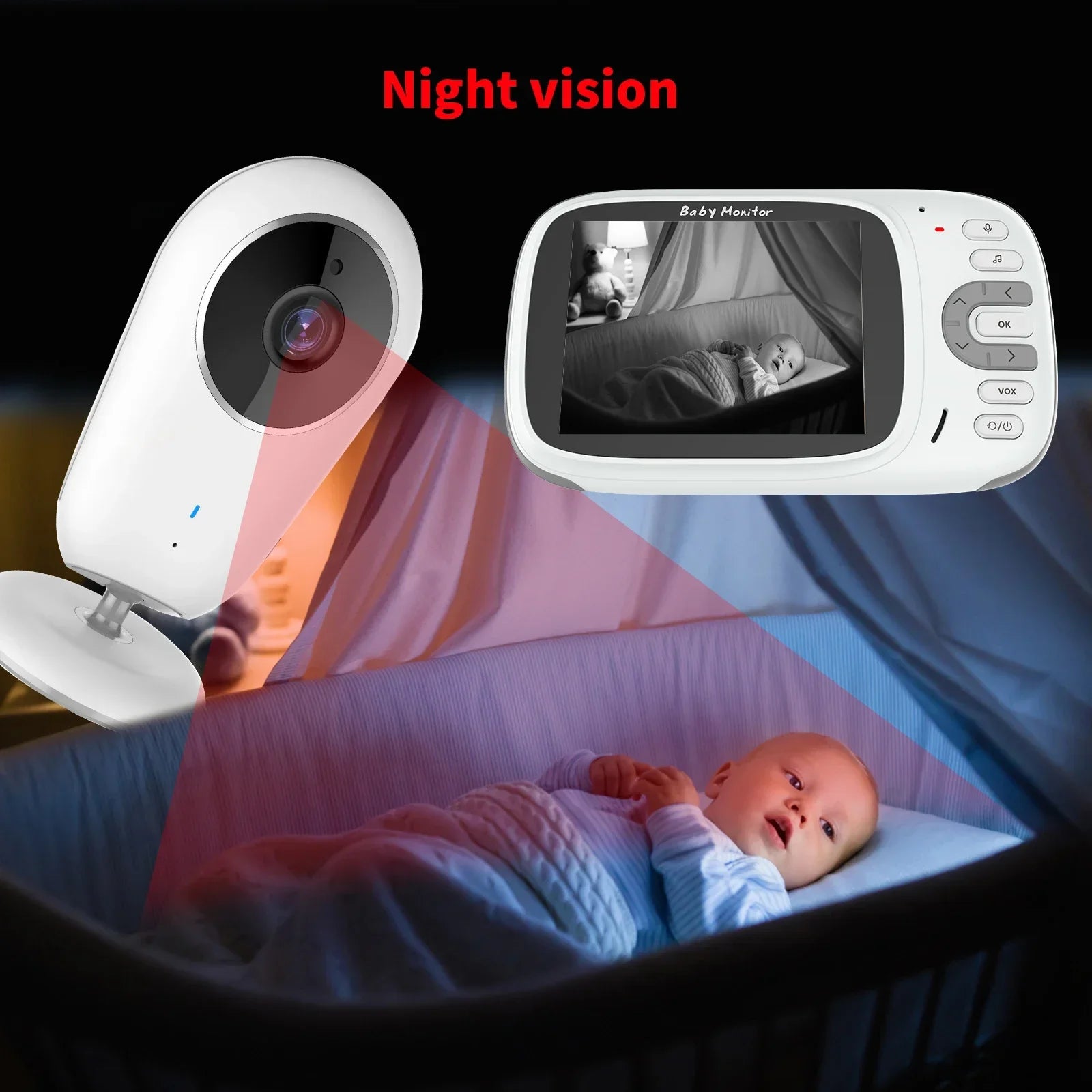 VB609 Smart Baby Monitor 3,2 Zoll Farb-LCD Kamera