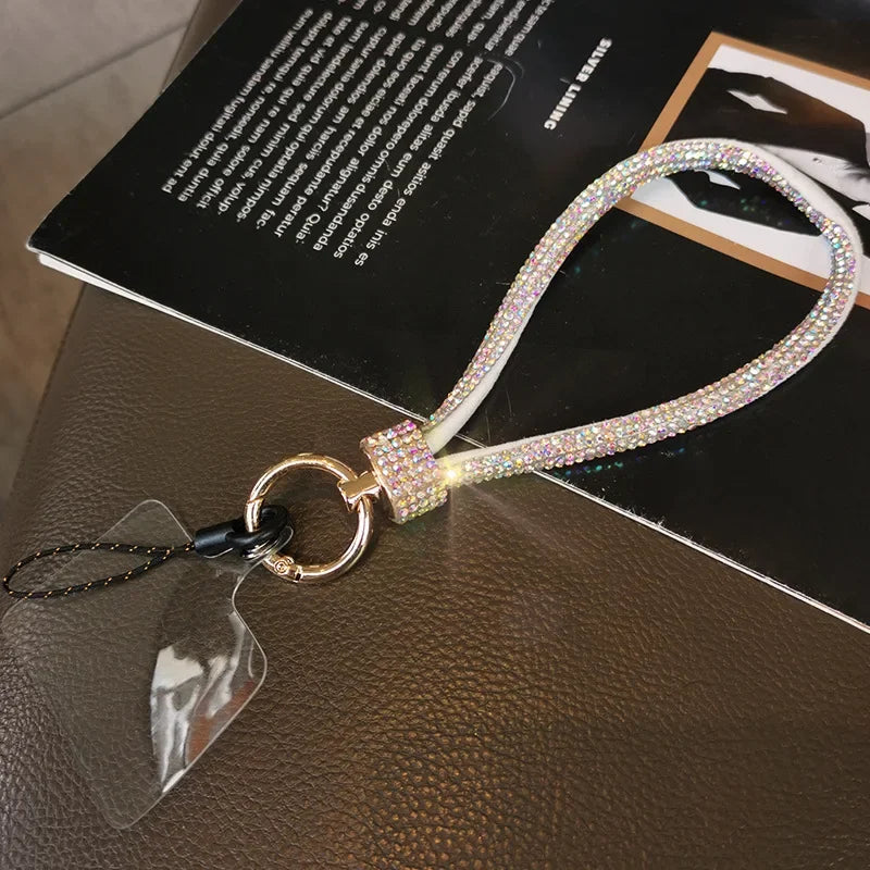 Luxuriöses Strass Handgelenk-Lanyard kurz