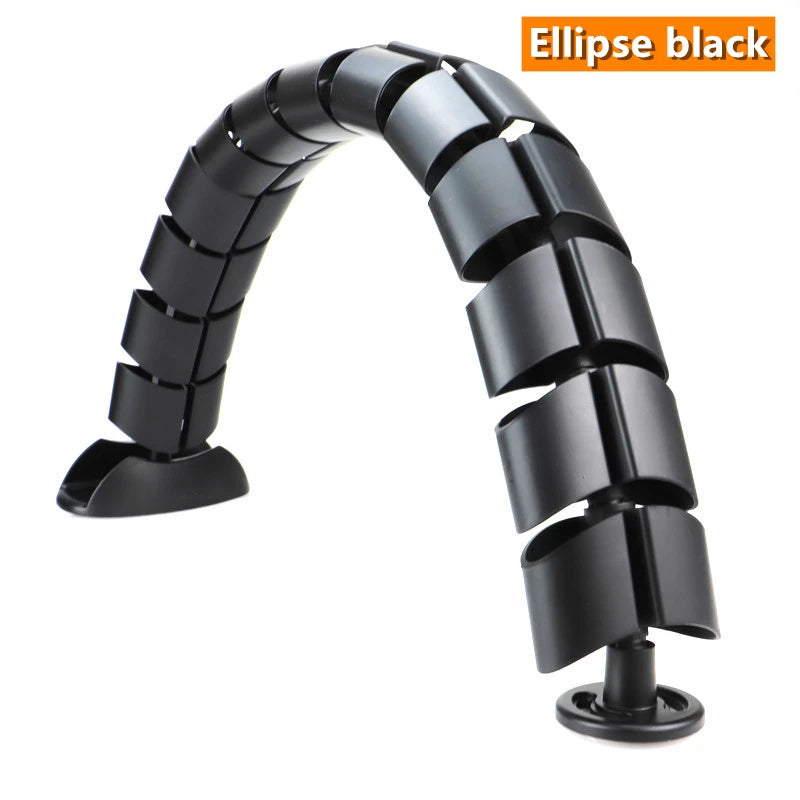 Schwarzes verstellbares Kabelmanagement für Stehpulte