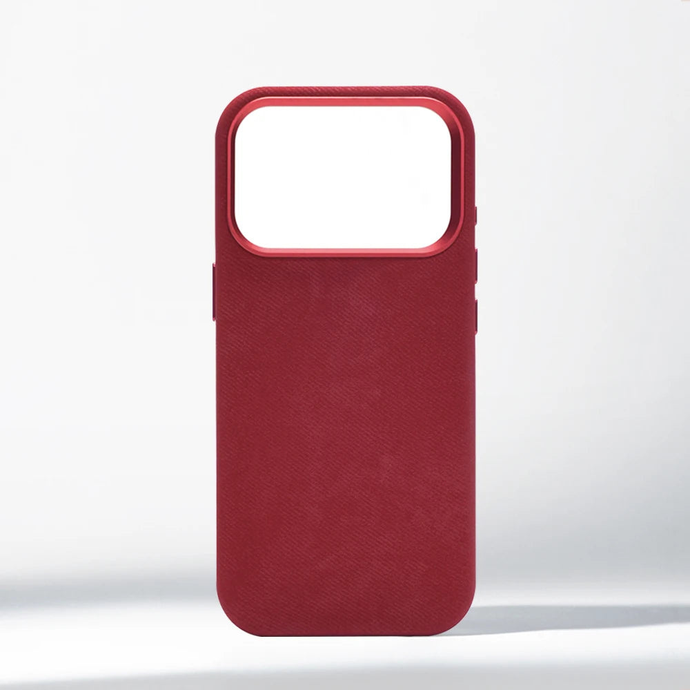 Stoßfeste Lederhülle mit Magnet für iPhone 17