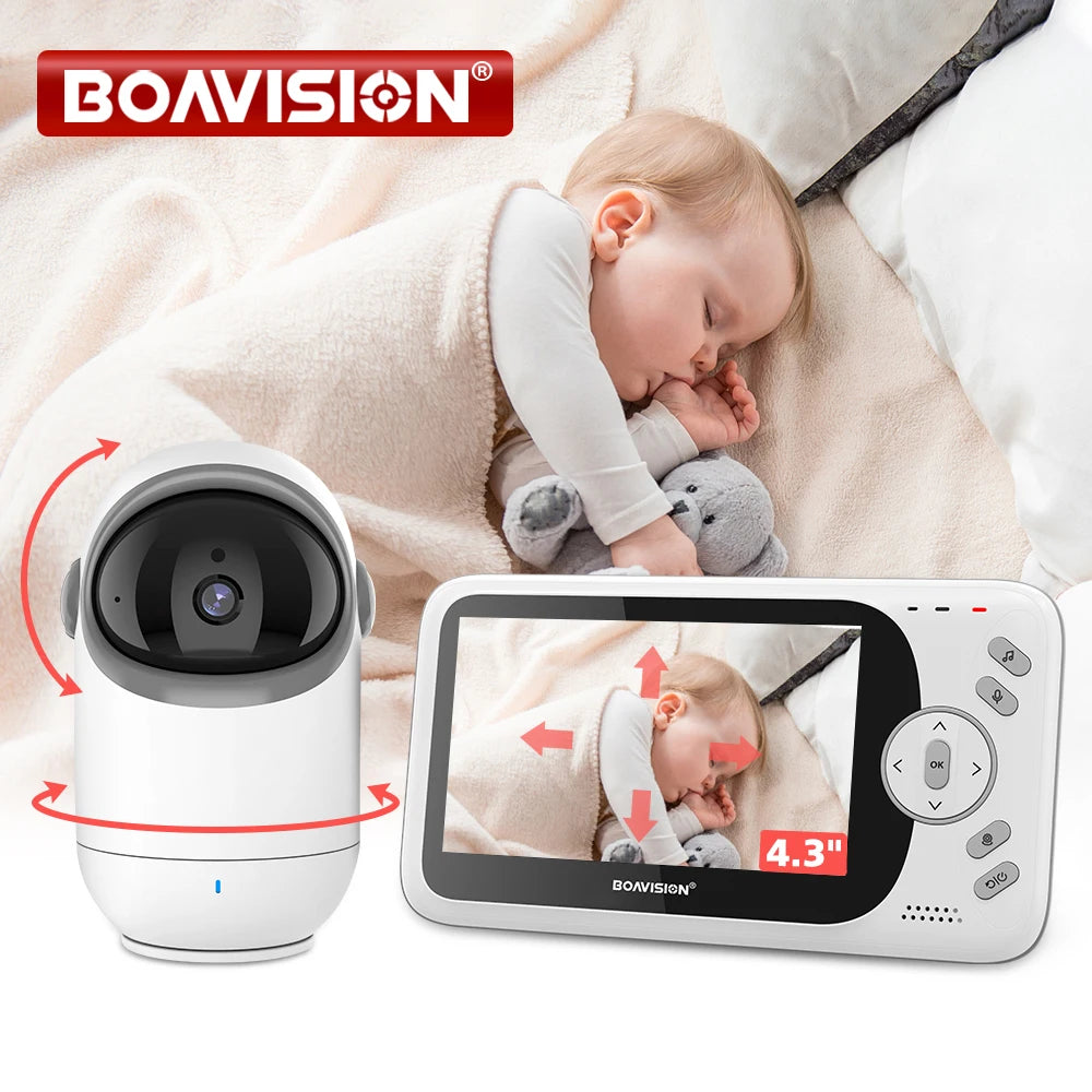 Video-Babymonitor 4.3 Zoll Pan Tilt Kamera
