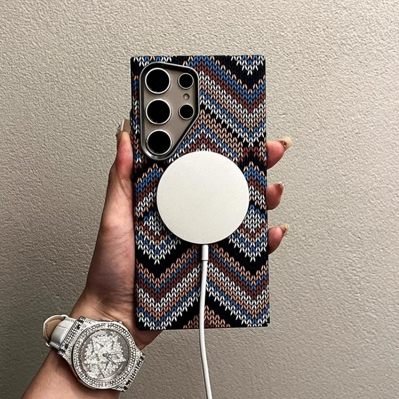 Carbon Fiber Magsafe Hülle für Samsung Galaxy S25